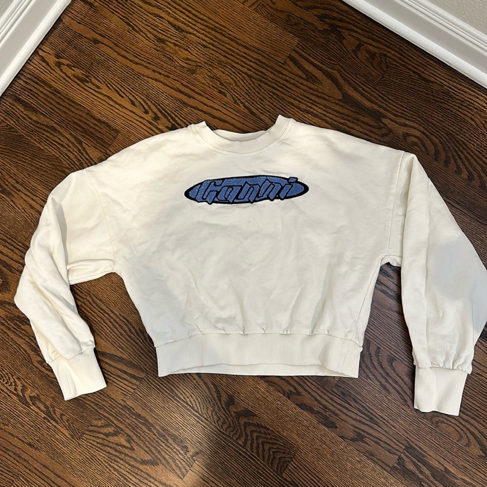 Ganni cropped sweatshirt